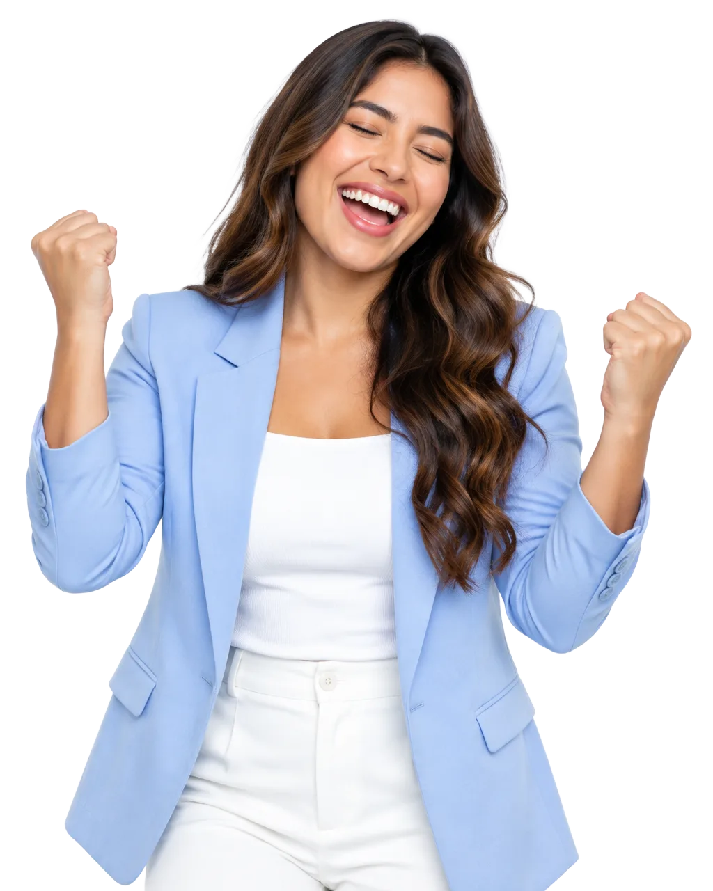 Business owner celebrating a closed deal